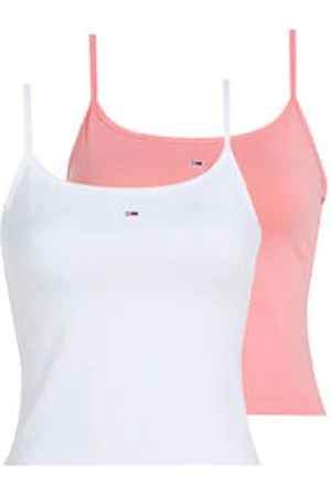 Tommy Hilfiger Damen Trägertop 2er-Pack mit verstellbaren Spaghettiträgern