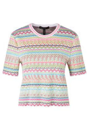 Marc Cain Damen Strickpullover Kurzarm