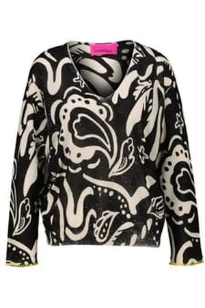 Frogbox Damen Strickpullover mit Leinen
