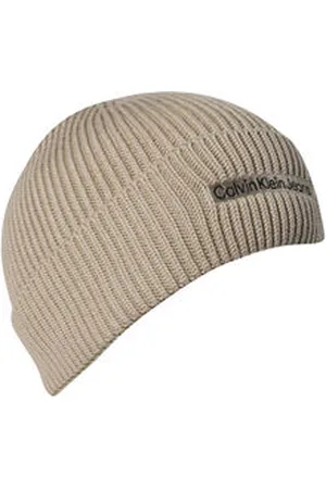 Calvin Klein Damen Strickmütze INSTITUTIONAL PATCH BEANIE