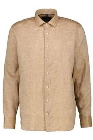 Olymp Herren Leinenhemd SIGNATURE Tailored Fit Langarm