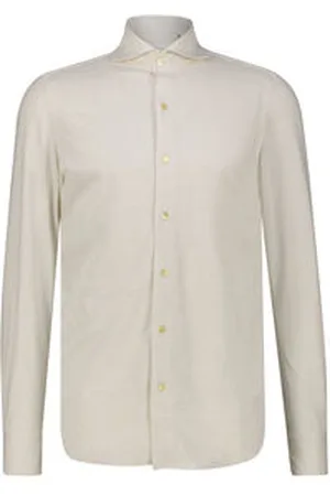 Finamore Herren Polohemd mit Kaschmir Slim Fit