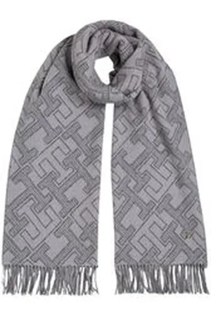 Tommy Hilfiger Damen Wollschal TH MONOGRAMM WOOL SCARF