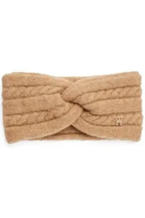 Tommy Hilfiger Damen Stirnband mit Zopfmuster und Alpakawolle