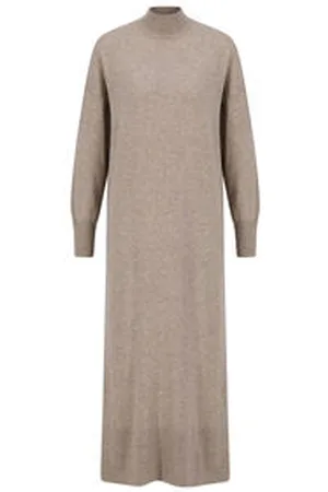 Allude Damen Strickkleid mit Rollkragen