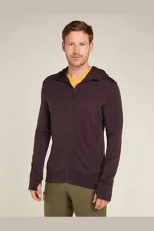 Icebreaker Herren Funktionsjacke mit Kapuze MERINO 260 QUANTUM IV LS ZIP HOODIE