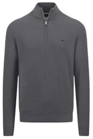 Fynch-Hatton Herren Pullover mit Troyer-Kragen