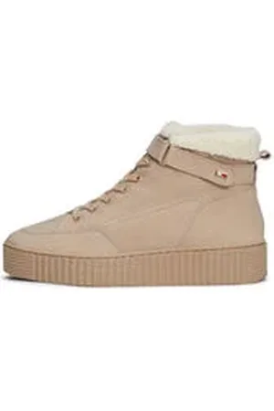 Tommy Hilfiger Damen Stiefeletten FAUX FUR NUBUCK LOW LACE-UP