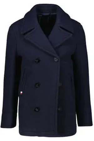 Tommy Hilfiger Herren Mantel mit Wolle THE PREMIUM CLASSIC PEACOAT