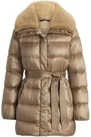 Ralph Lauren Daunenjacke mit Webpelz-Besatz