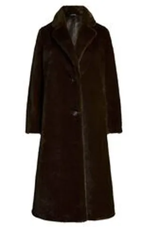 Ralph Lauren Damen Kunstpelzmantel Straight Fit