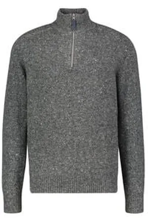 Fynch-Hatton Herren Strickpullover mit Troyer-Kragen DONEGAL