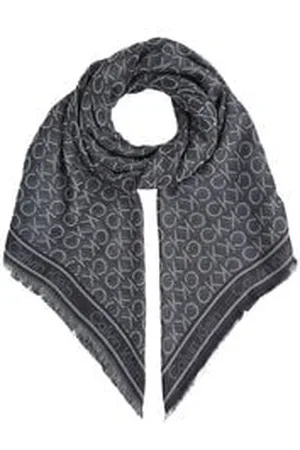 Calvin Klein Damen Schal MONOGRAM JACQUARD