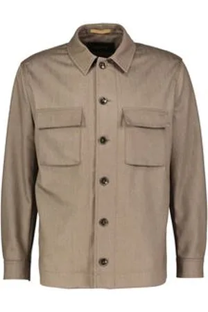 HUGO BOSS Herren Jacke aus Schurwolle L-CORVIN OVERSHIRT Relaxed Fit