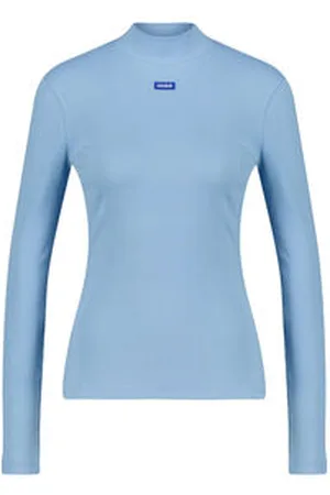 HUGO BOSS Damen Langarmshirt mit Baumwolle