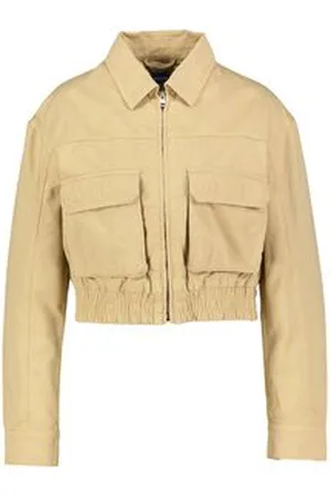 HUGO BOSS Damen Jacke aus Baumwoll-Canvas ADANA Cropped Fit