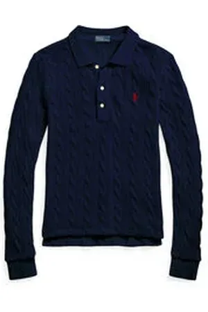 Ralph Lauren Damen Strickpullover mit Polokragen