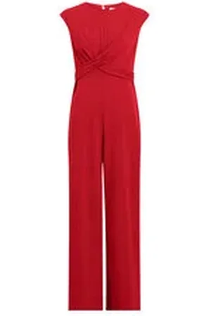 Calvin Klein Damen Overall SCUBA CREPE TWIST FRONT JUMPSUIT