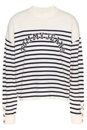 Tommy Hilfiger Damen Strickpullover TJW STRIPE VARSITY SWEATER