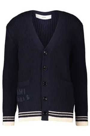 Ami Herren Strickjacke aus Schurwolle COLLEGE Oversized Fit