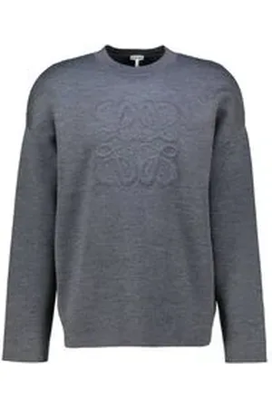 Loewe Herren Strickpullover mit Schurwolle DEBOSSED ANAGRAM SWEATER