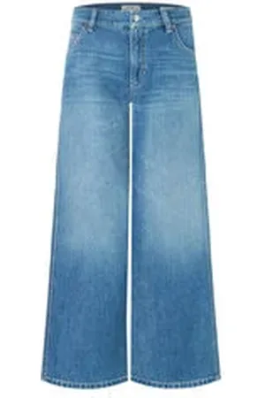 Cambio Damen Jeans mit Lyocell PALAZZO PATCH CROPPED verkürzt