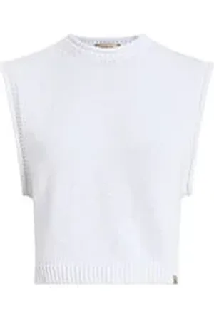 Calvin Klein Damen Stricktop aus Baumwoll-Leinenmix Relaxed Fit
