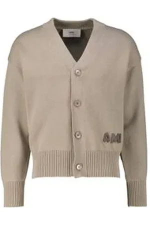 Ami Herren Strickjacke aus Bio-Baumwolle und Wolle AMI EMBROIDERED CARDIGAN