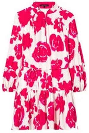 Luisa Cerano Damen Kleid Mini aus Viskose-Leinen-Mix