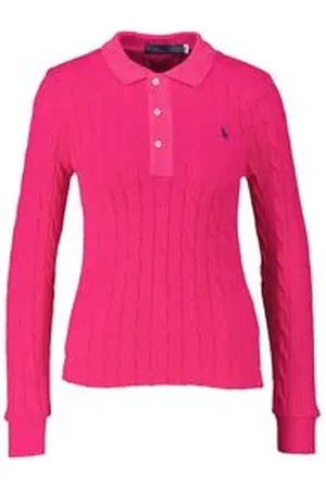 Ralph Lauren Damen Strickpullover mit Polokragen