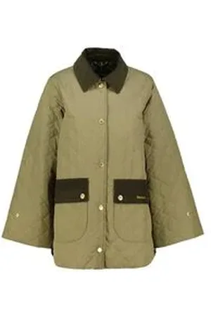 Barbour Damen Steppjacke mit Cordkragen CORINNE Relaxed Fit