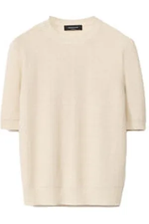 Fabiana Filippi Damen Strickpullover mit Leinen und Pailletten