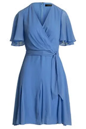 Ralph Lauren Damen Georgette-Kleid mit recyceltem Polyester