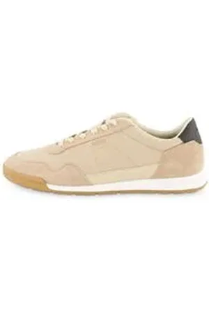 HUGO BOSS Herren Sneaker aus Leder TITANIUM
