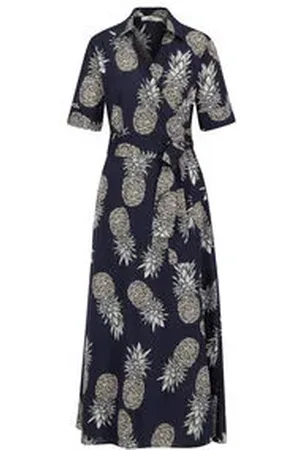0039 Italy Damen Wickelkleid mit Print SVENJA