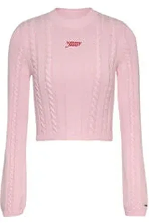 Tommy Hilfiger Damen Strickpullover TJW CABLE SCRIPT SWEATER EXT