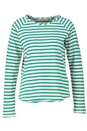 Smith & Soul Damen Langarmshirt aus Bio-Baumwolle BASIC SWEAT RAGLAN STRIPED