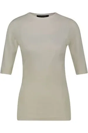 Fabiana Filippi Damen Pullover aus Kaschmir und Seide Slim Fit Kurzarm