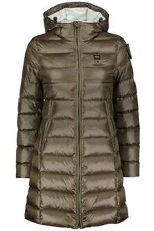 Blauer Damen Daunenmantel mit Kapuze AGNES Regular Fit