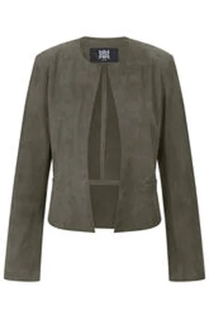 Riani Damen Velours-Lederjacke