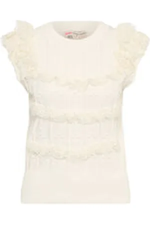 MAISON COMMON Damen Stricktop mit Rüschendeatils