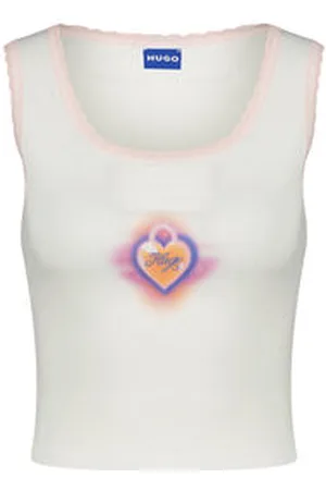HUGO BOSS Damen Top aus Baumwolle DELARINA_B