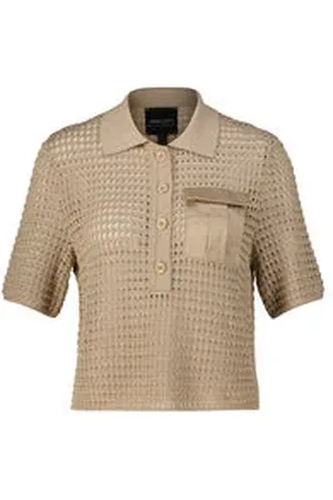 Marc Cain Damen Strickpoloshirt mit Bio-Baumwolle