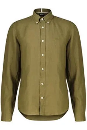 HUGO BOSS Herren Leinenhemd H-LIAM Regular Fit