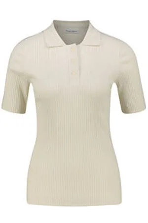 Marc O’ Polo Damen Poloshirt gerippt Slim Fit