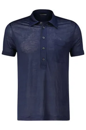 Tom Ford Herren Poloshirt aus Seide und Leinen SILK LINEN POLO