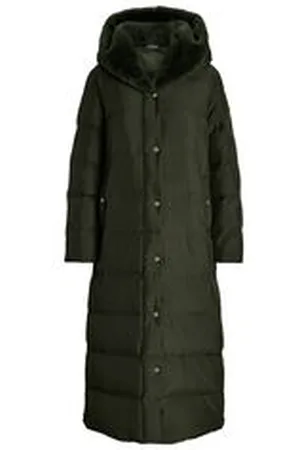 Ralph Lauren Damen Daunenmantel mit Webpelz-Kapuze