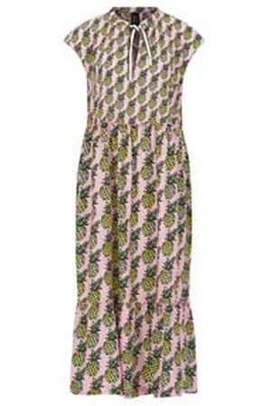 Marc Cain Damen Kleid im Allover-Ananas-Print