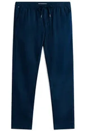 Tommy Hilfiger Herren Chinohose mit Leinen HARLEM SORONA LINEN Relaxed Tapered Fit