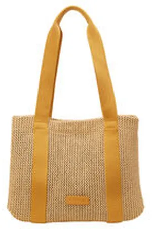 Marc O’ Polo Damen Shopper M in Crochet-Raffia-Bast-Optik